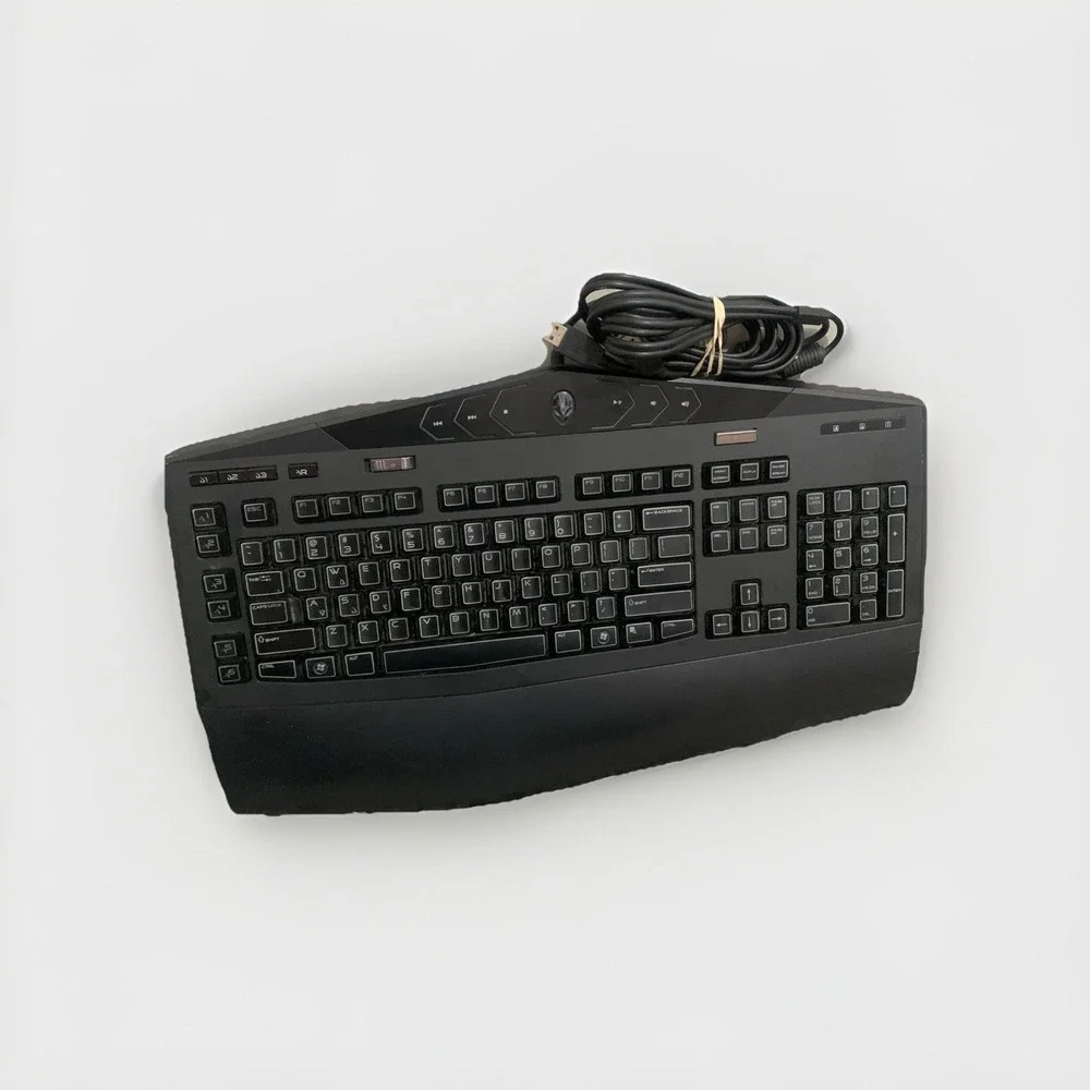 Dell Alienware KG900 TactX Gaming Illuminated Keyboard Y-U0008-O Wired Tested VG